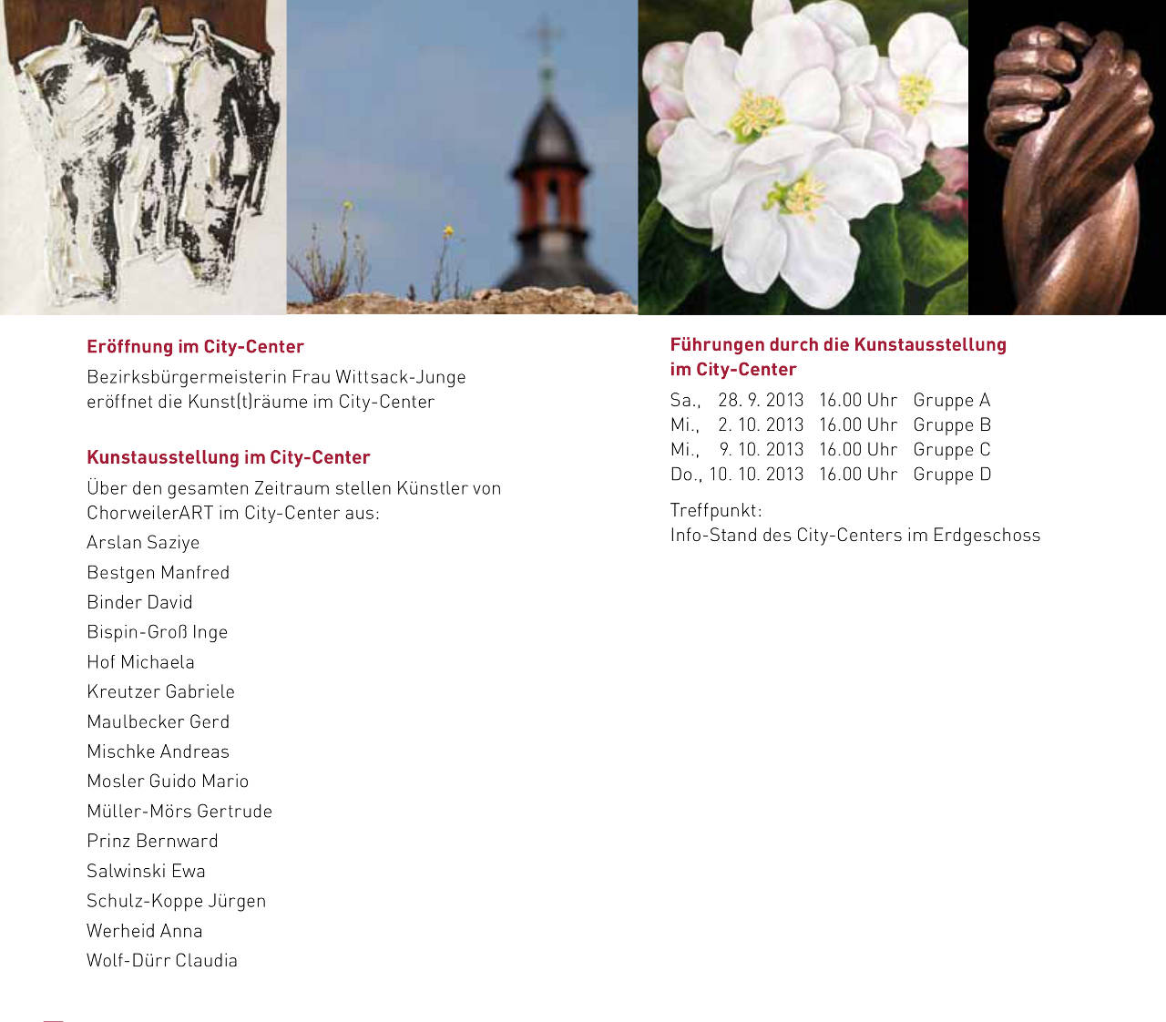Flyer Ausstellung am 26.09.13