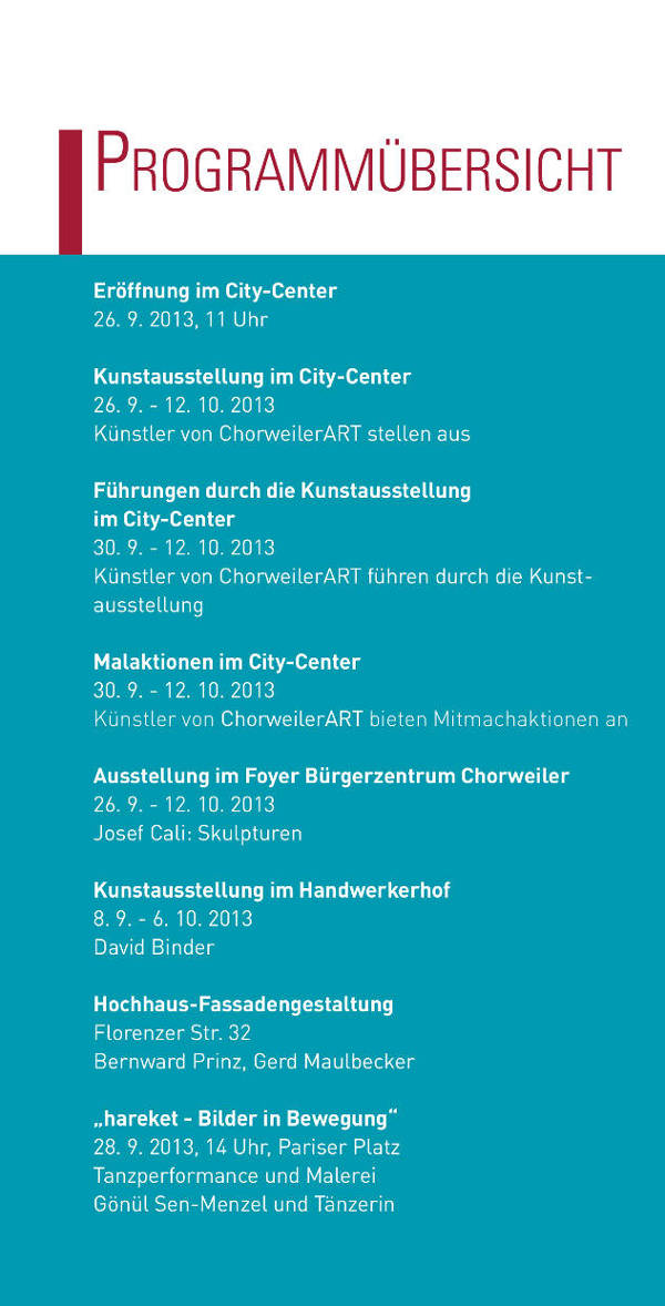 Flyer Ausstellung am 26.09.13